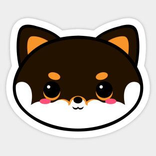 Cute Black Shiba Inu Sticker